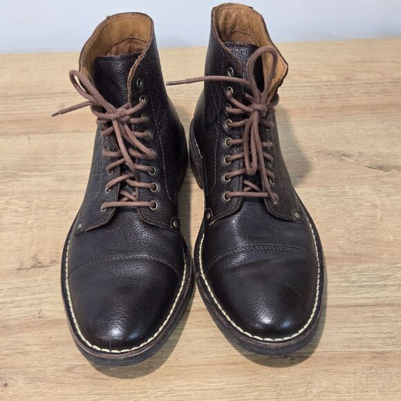 Cole Haan Canton Men's 7 Brown Chukka Leather Boots Ankle Cap Toe Lace Up shoes - Picture 3 of 8